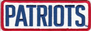 Vintage 1980s England Patriots 6 " X 2 " Rectangle Patch (sew Or Iron On)