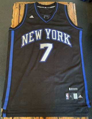 Adidas Nba York Knicks Carmelo Anthony Limited Edition Black Jersey Sz Large