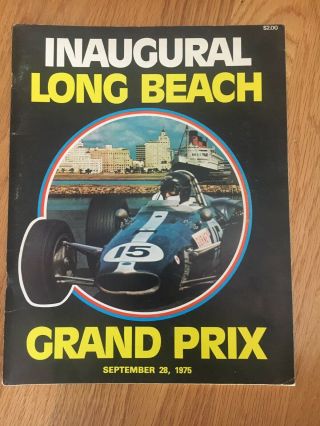 1975 First Long Beach Grand Prix Auto Race Inaugural Program