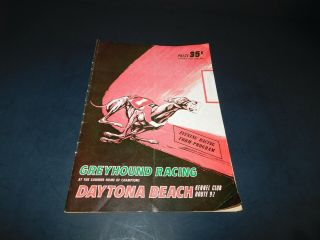 Greyhound Racing Program Daytona Beach 1968