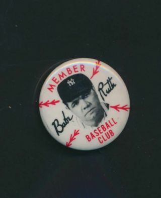 Babe Ruth Ny Yankees Baseball Club Member 1 " Pin 2051