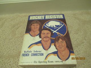 Sporting News 1975 - 76 Hockey Register Buffalo Sabres French Connection Bobby Orr