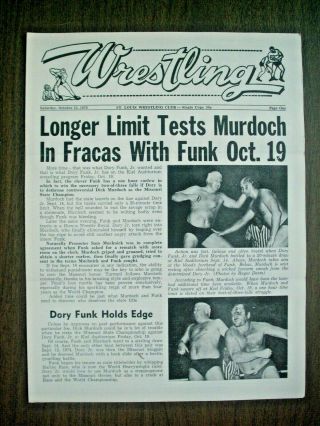 St Louis Wrestling 10/19/79 Mo.  Champ Murdochvsfunk Jr Von Erichs Bruiser Ox