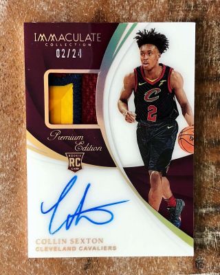 Collin Sexton 2018 - 19 Immaculate Premium Edition 2/24 Rookie Patch Auto Ebay 1/1