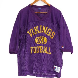 Champion Vintage Minnesota Vikings Nfl Mesh Football Jersey - Size Xl 48