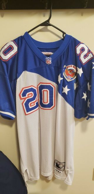 Vintage Mitchell & Ness Barry Sanders 1996 Pro Bowl Hawaii Jersey Size 54