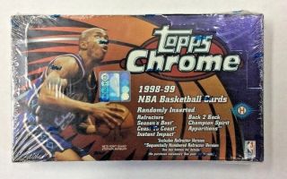 1998 - 99 Topps Chrome Basketball Hobby Box - D.  Nowitzki - V.  Carter Rookies