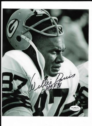 Willie Davis Autographed / Signed 8x10 Photo / Picture Green Bay Packers Hof