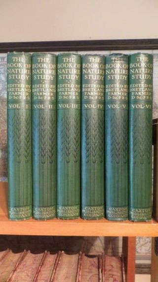 1908 - 13 " Book Of Nature Study " By Farmer - 6 Vols Complete - Well Illus Set