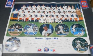 Marathon / Wjr Detroit Tigers 1984 World Champion Team Photo Poster