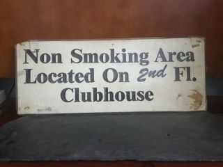 Churchill Downs Vintage Rare 2nd Floor Club Sign Non Smoking Kentucky Derby