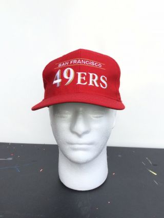Vintage San Francisco 49ers Starter Snapback Hat Cap 1990 Era Red Nfl Football
