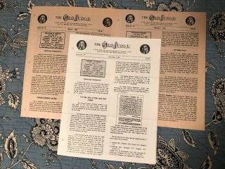 3 Issues :the Old Judge Newsletter - Lew Lipset,  12/90,  2/91,  3/91