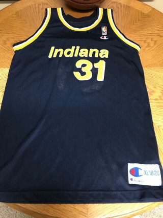 Vintage Rare Reggie Miller Indiana Pacers Champion Jersey Youth Xl 18 - 20 Nba