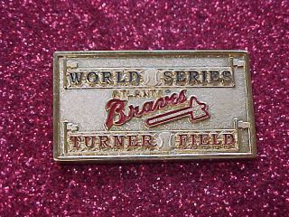 1999 Atlanta Braves World Series Press Pin - York Ny Yankees