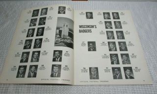 University of Wisconsin Badgers Football Program vs.  Penn State 10/3/1970 3