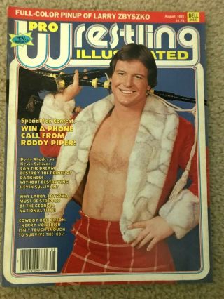 Pro Wrestling Illustrated Roddy Piper Dusty Rhodes August 1983 W/ Pinup