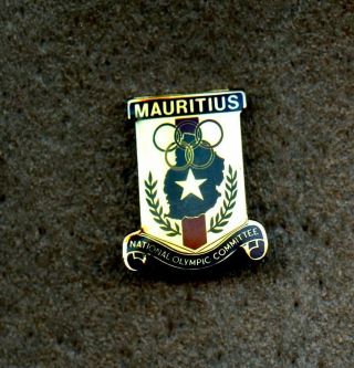 Noc Mauritius 1984 Los Angeles Olympic Games Pin