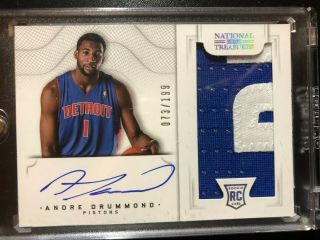 Andre Drummond 2012 - 13 National Treasures Rc Auto Patch Jersey Sp /199 (1)