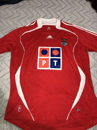 Men’s Adidas Benfica Red Xl Soccer Jersey 2006 - 2007 Home Portugal Futbol