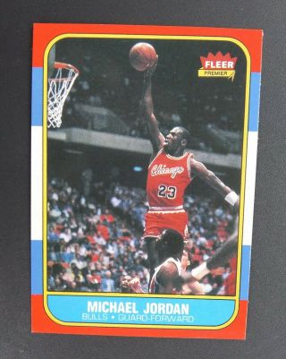 MICHAEL JORDAN 86 / 87 Fleer Rookie Card 57 2