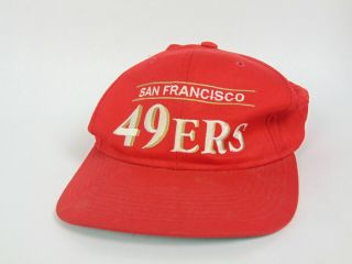 Vintage San Francisco 49ers Starter Snapback Hat Cap 1990 Era Red Nfl Football