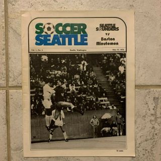 1974 Nasl Soccer Program Seattle Sounders 3rd Home Game Vs Boston Minutemen May