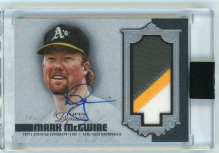 2019 Topps Dynasty Mark Mcgwire Auto Patch Silver 2/5 Oakland A 