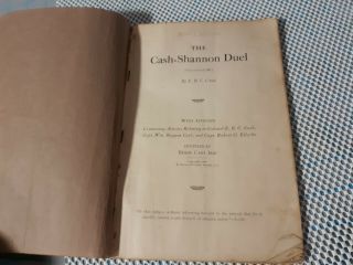 Book 1930 The Cash Shannon Duel by E.  B.  C.  Cash South Carolina’s Last Fatal Duel 2