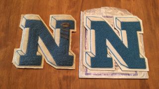 2 Vintage High School Chenille Letterman Award Letters Block “n” - 1 Nos