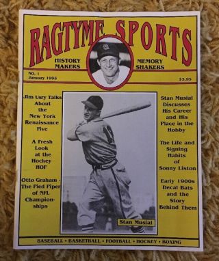 1995 Ragtyme Sports - Issue No.  1 Stan Musial St Louis Cardinals Ragtime Sports