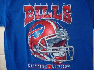 Vintage Nfl Buffalo Bills Football Helmet Logo Eastern Division T Shirt Size Xl