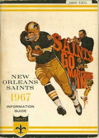 Orleans Saints Football Media Guides 1967 - 2019