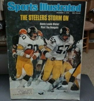 December 6,  1976 Vintage Sports Illustrated Rocky Bleier Pittsburgh Steelers