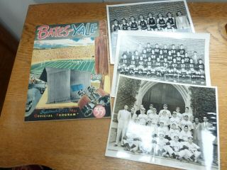 1951 Bates Yale Souvenir College Football Program With Team Photographs