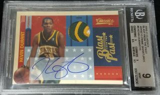 2010 - 11 Classics Blast From The Past Kevin Durant Patch Auto /15 Bgs 9