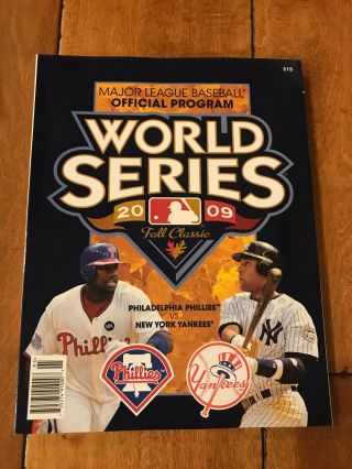Mlb Baseball World Series Official Program Phillies Yankees 2009 Fall Classic