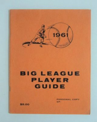 1961 Player Guide Major League Baseball Stats Schedule Rosters - Flash