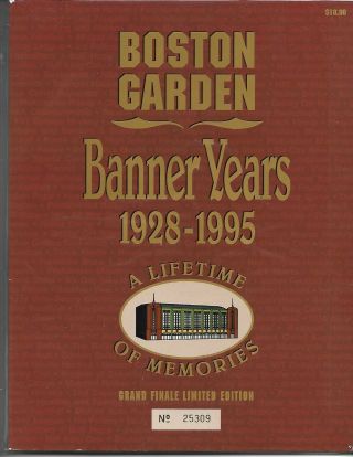 Boston Garden Banner Years Program 1928 - 1995 Bird Russell & Celtics & Bruins