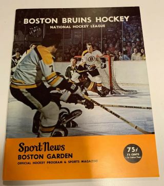 Vintage 10/26/72 Boston Bruins Vs Chicago Black Hawks Program