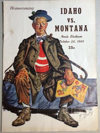 1945 Idaho Vandals Vs Montana State University Football Program - Neale Stadium