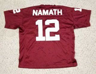 Joe Namath 12 Alabama Crimson Tide Ncaa Adidas True School Jersey Youth Size L