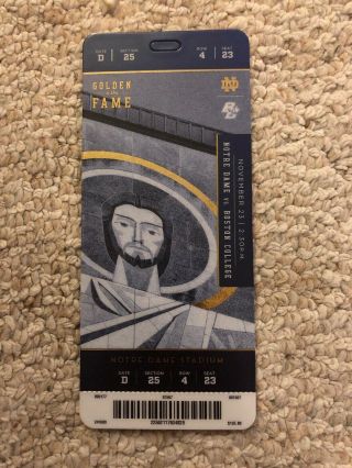 2019 Notre Dame Fighting Irish Vs Boston College Football Ticket Stub 11/23