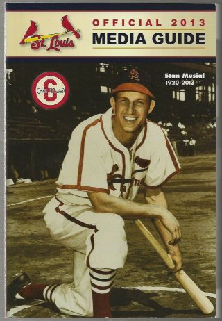 2013 St Louis Cardinals Baseball Media Guide - Stan Musial Cover