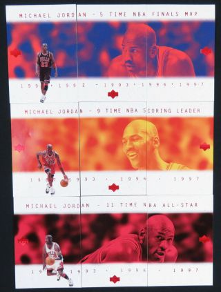 Michael Jordan 1997 Upper Deck Collector Choice Japan Nba Basketball 9 Card Set