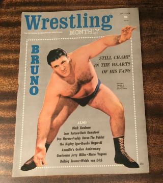 1972 Wrestling Monthly Jan Bruno Sammartino The Mighty Igor Awa