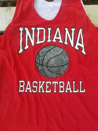 Indiana Hoosiers Basketball VTG Large Champion Red Practice Jersey Made In USA 2