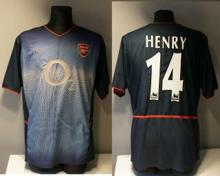 Arsenal London 2002 2003 Away Henry Football Shirt Soccer Jersey Nike 2xl Men