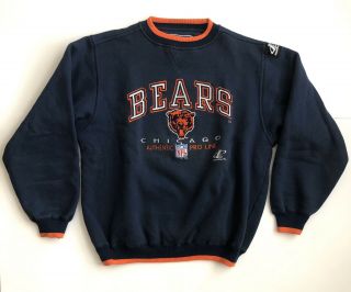 Vintage Nfl Chicago Bears Pro Line Logo Athletic Sweater Size L Football