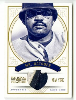 2012 Reggie Jackson National Treasures Gu Prime Patch 5/10 Nickname Sick Yankees